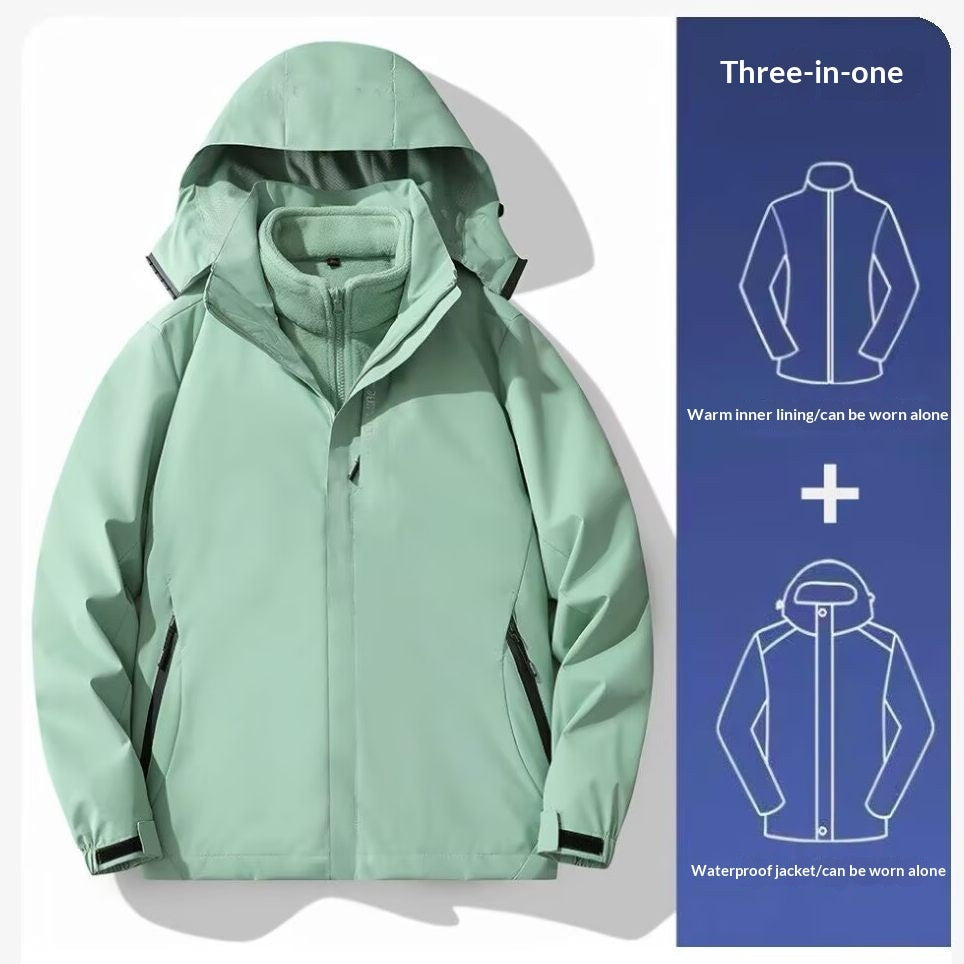 Womens AutumnWinter 3-in-1 Outdoor Hardshell Jacket
