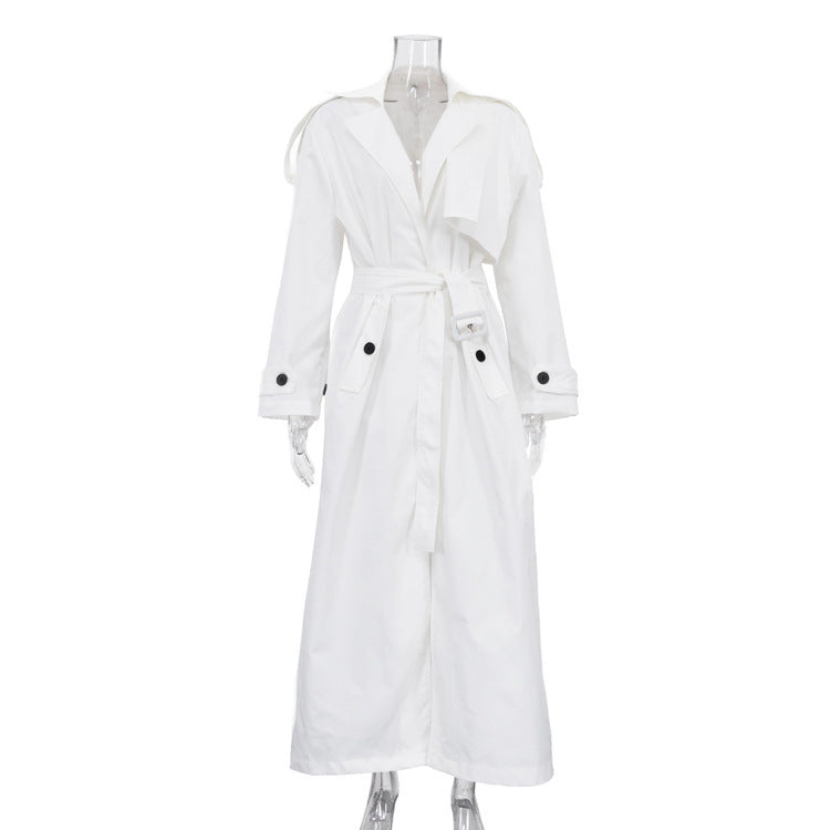 Simple And Stylish Long Trench Coat For Women
