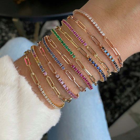 S925 Micro-inlaid Diamond Tennis Chain Bracelet