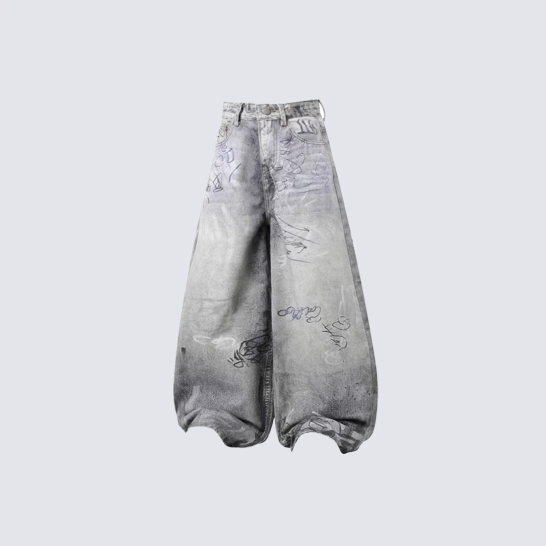 Mens And Womens Casual Loose-fit Straight-leg Denim Jeans