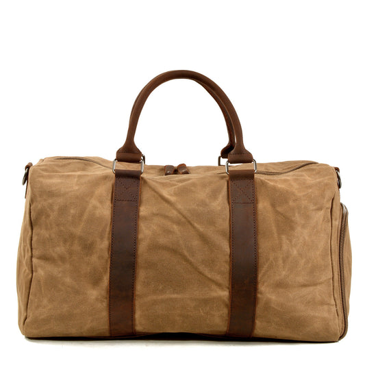 Men's One-shoulder Portable Training Dry Wet Separation Swimming Large Capacity Canvas Luggage Travel Bag