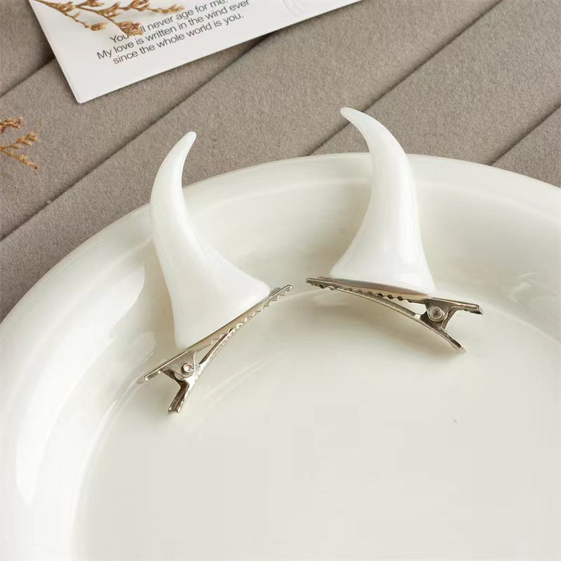 Personalized Holiday Decor Halloween Horn Hair Clip