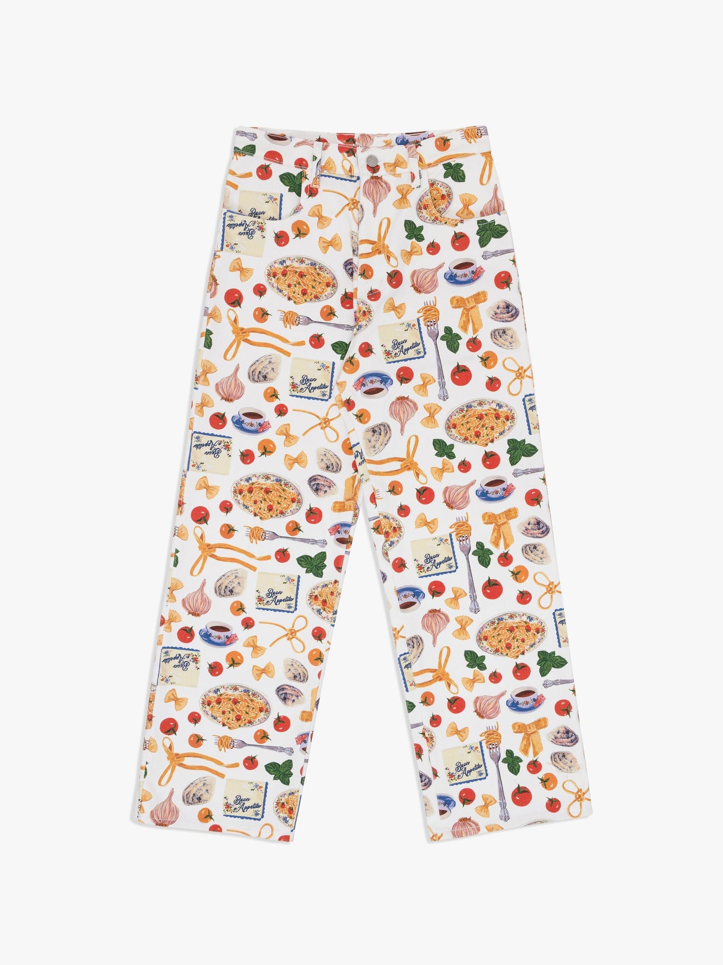 Printed High-quality Fashionable Casual Denim Womens Pants