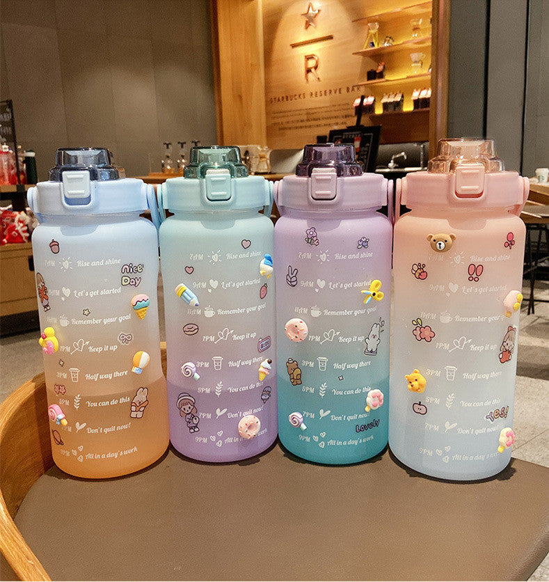 2-Liter Portable Water Bottle Summer Cup
