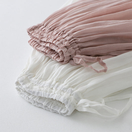 Fashionable Elastic Waist Double-layer Dress For Women