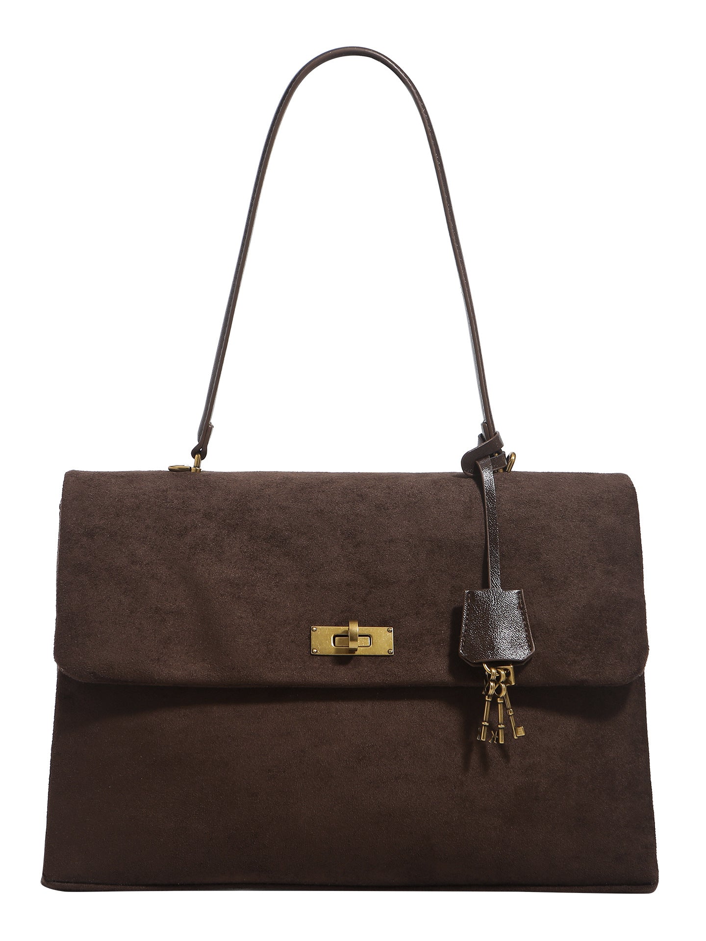 Autumn Winter Suede-Effect Large Tote Messenger Bag