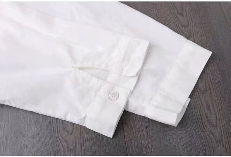 Women's Mid-length Loose Long Sleeve Cotton Shirt