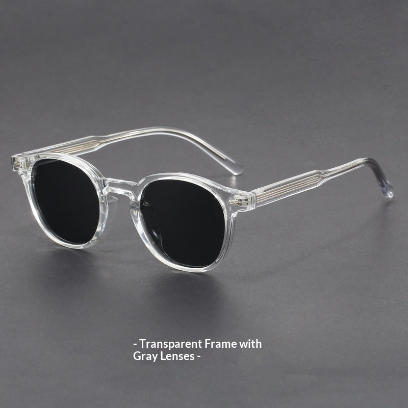 Small-face Green-frame Gradient Tea-colored Sunglasses Stylish Unisex Design With UV Protection