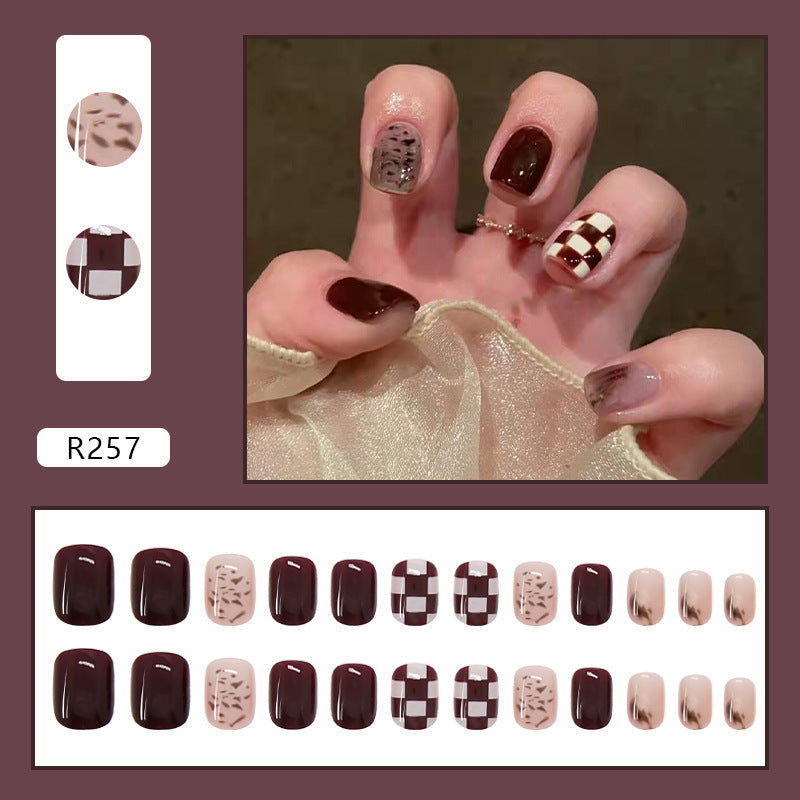 Nail Art Finished Fake Nail Scrub Nail Patch Wearable