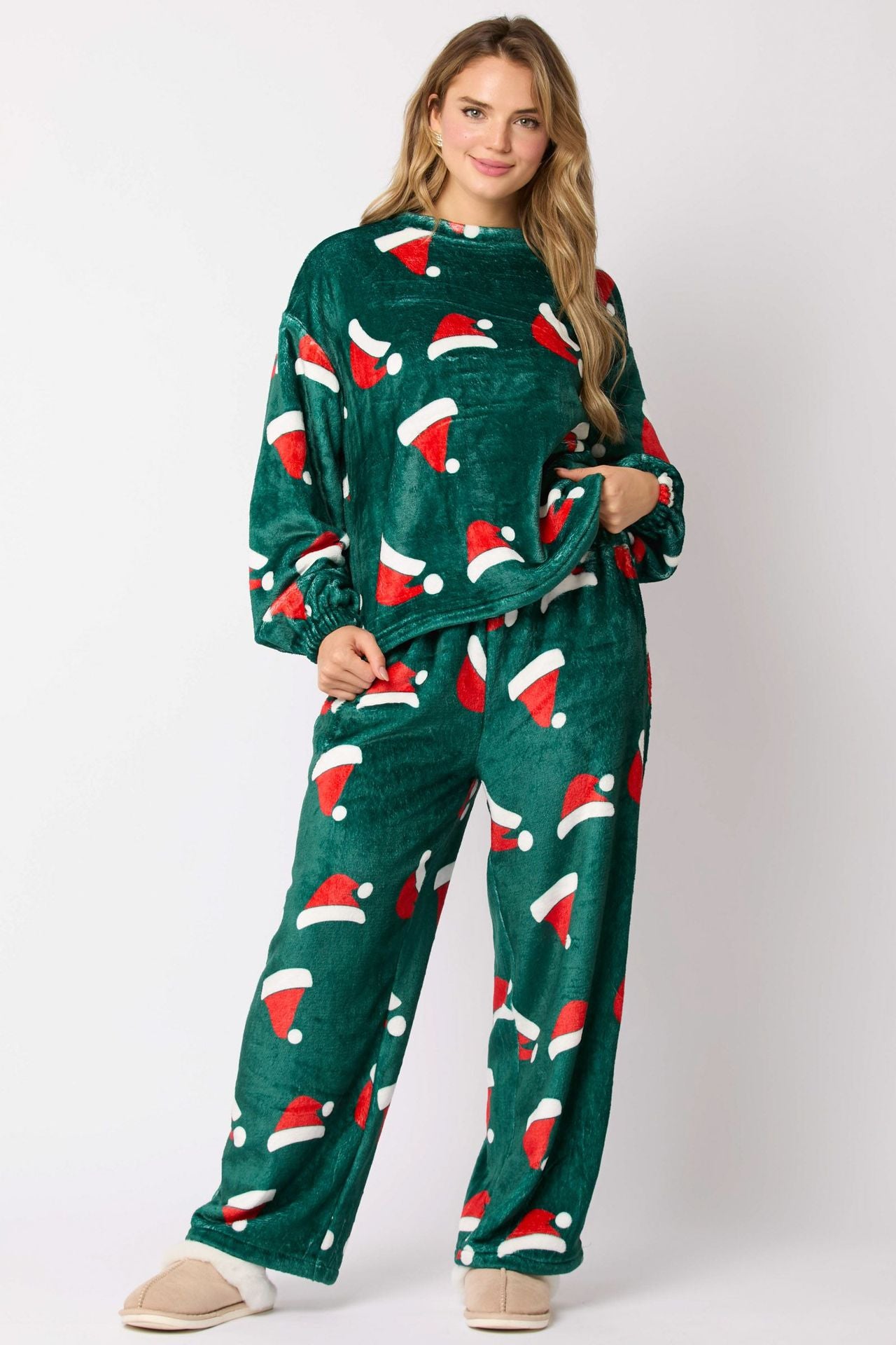 Women's Santa Flannel Pajama Set