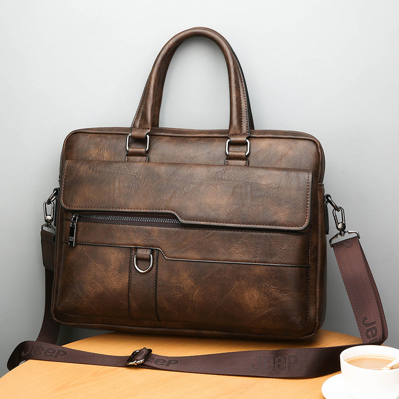 Mens Fashionable Shoulder And Crossbody Business Bag
