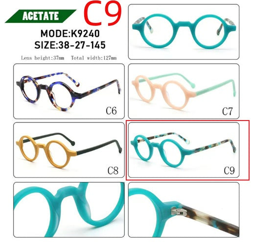 Acetate Board Retro Anti-blue Light Glasses