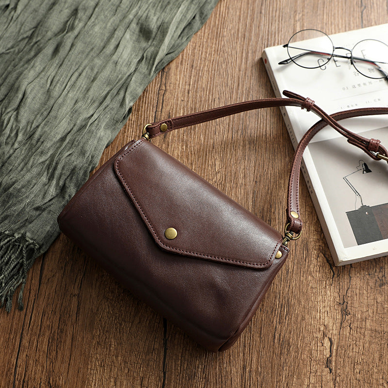 Womens Small Crossbody Bag Made Of Full-grain Cowhide