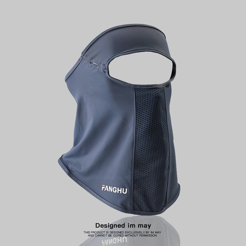Summer New Ice Silk Mask Full Face Neck Protection UV Outdoor Cycling Breathable Mask Ice Silk Face Gini