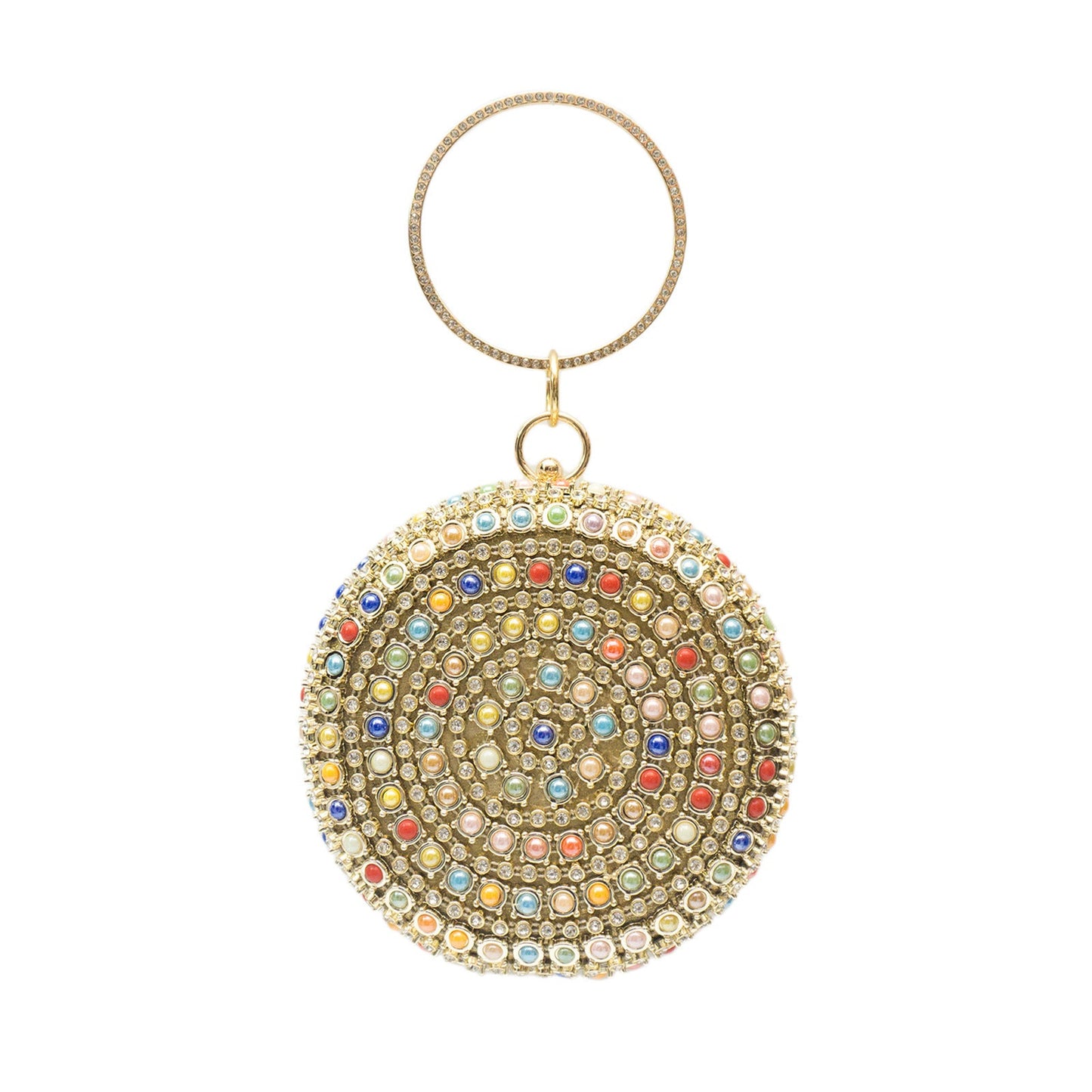 Colorful Beaded And Rhinestone Evening Clutch For Parties