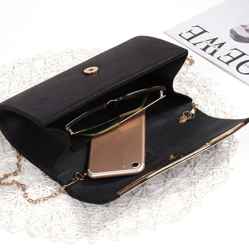 Fashionable Women's Metal Edging Temperament Evening Bag