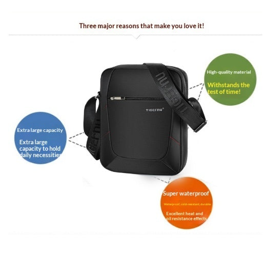 Mens Commuter Travel Crossbody Large-Capacity Sports Shoulder Bag