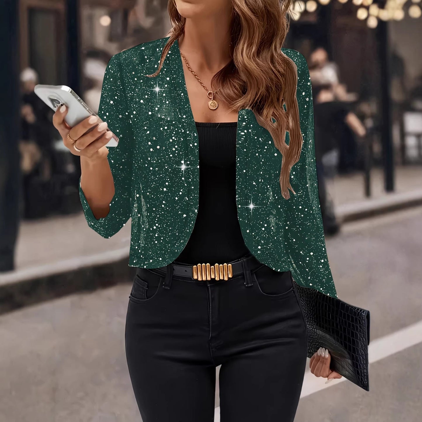 Womens Stylish And Elegant Knitted Long-sleeve Cardigan Jacket