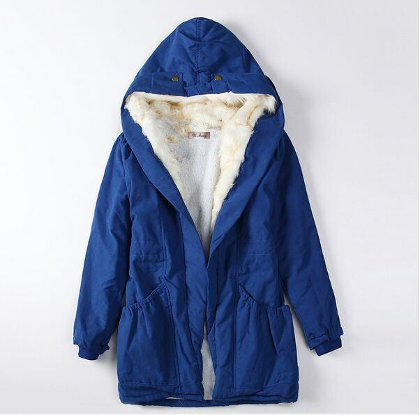 Winter Clothing Coat Thick Women's Clothes Slim Fit Fur Collar Down Jacket