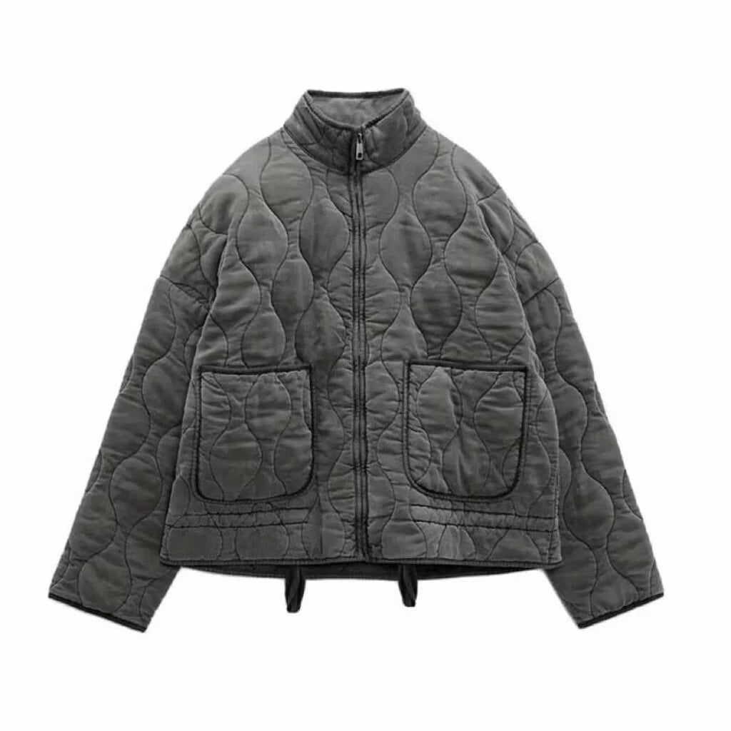 Loose, Oversized Quilted Lightweight Cotton-padded Jacket