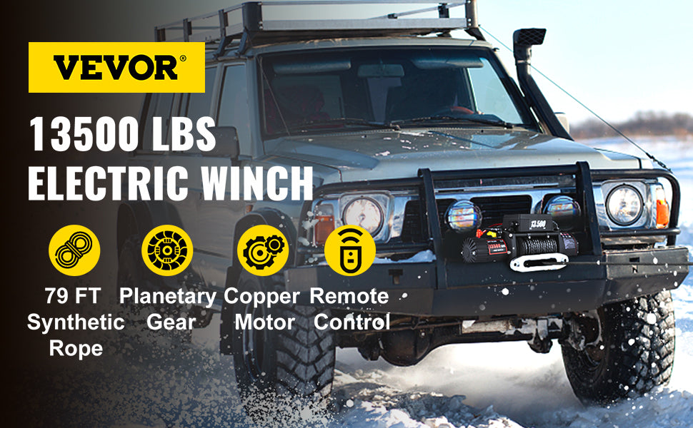 12V Electric Winch: Unleash the Power of 3000-13500LBS Towing with Remote Control, Perfect for 4X4 Adventures, ATVs, Trucks, and Off-Road Dominance!
