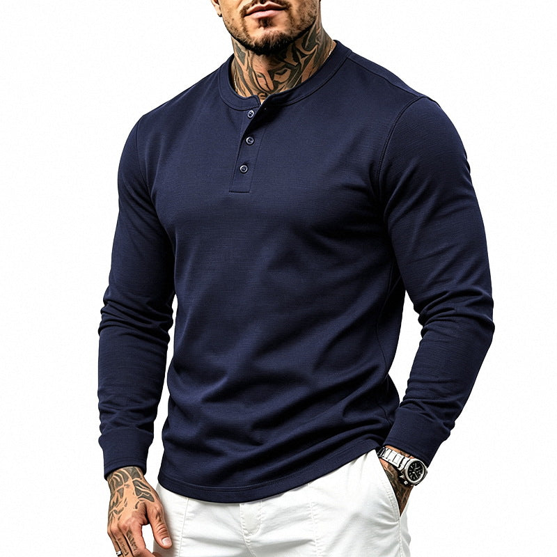 Simple Casual Retro Heavyweight Versatile Long-sleeve Top