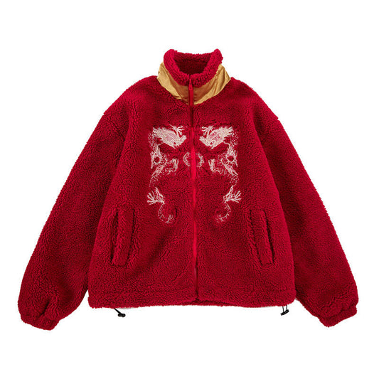 Vintage Embroidered Berber Fleece Cotton Coat Men's Coat