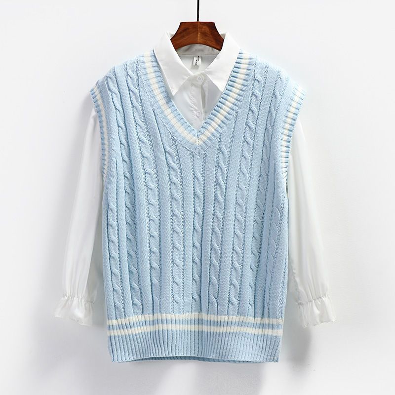 New Preppy-Style Knitted Vest For Women