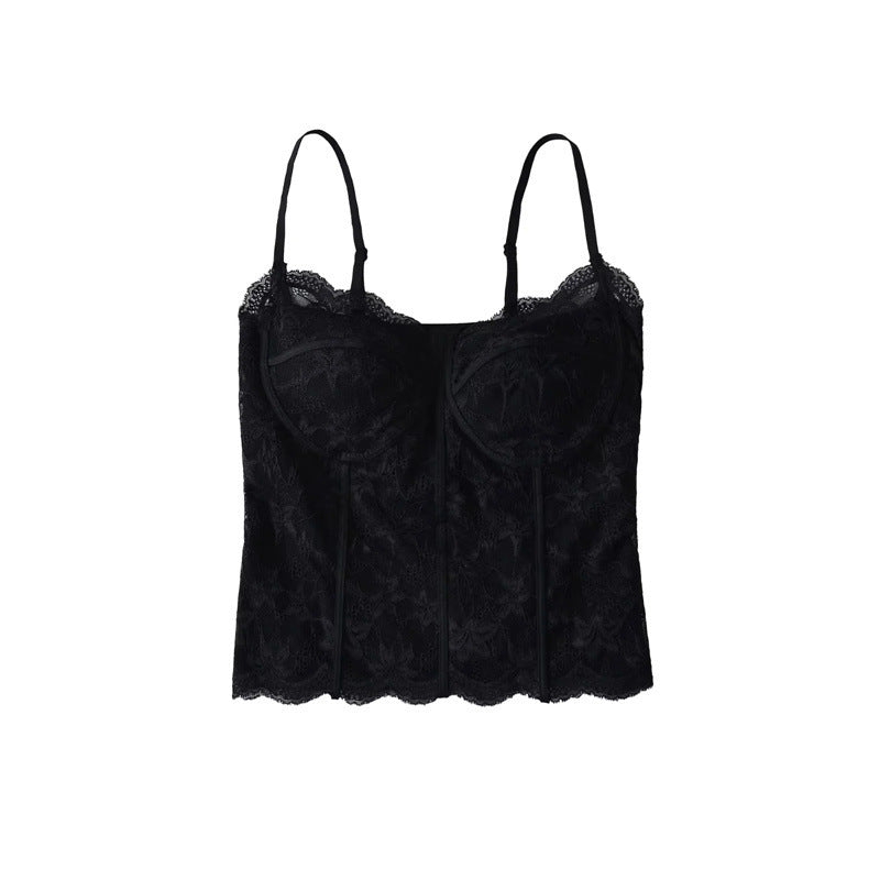 Womens Slim-fit Camisole With Built-in Padding Sheer And Alluring Base Top