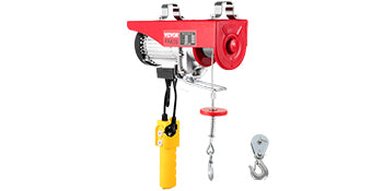 Electric Hoist Winch with Remote Control - Effortless Cable Lifting for Boats, Cars, Scaffolding, and More in Garages and Warehouses