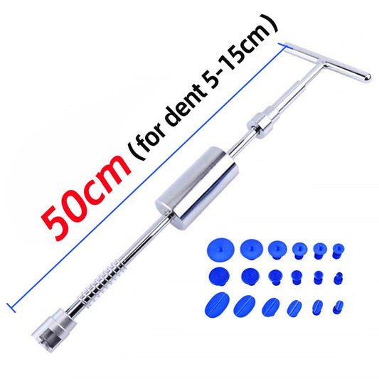 Universal Car Dent Puller Metal T Dent Repair Tool Auto Repair Sheet Metal Kit Slide Hammer Reverse Hammer Glue +18pcs Glue Pull