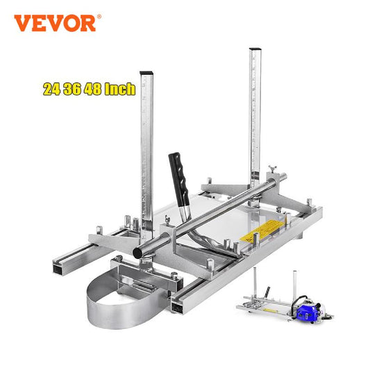 Portable Chainsaw Mill for 24, 36, and 48-inch Guide Bars, Crafting Lumber with Precision Using Aluminum and Steel Construction
