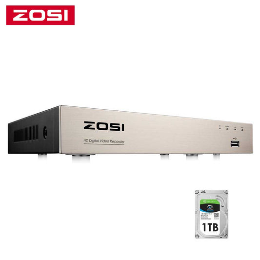ZOSI 8 Channel H.265+ TVI 4-IN-1 DVR 1080p Security CCTV DVR 8CH Mini Hybrid HDMI DVR Support Analog/AHD/TVI/CVI Camera