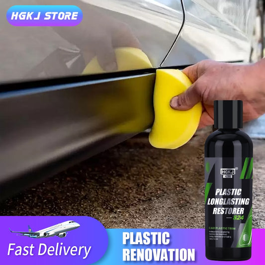 HGKJ S24 Plastic Restorer Longlasting Trim Hydrophobic Liquid Kit Coating Keyboard Repairman Cleaner Renovator for Car Detailing