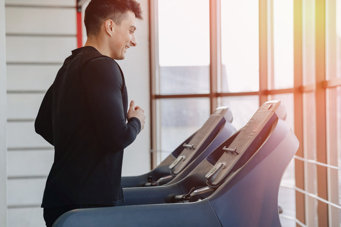 Guy running on treadmill