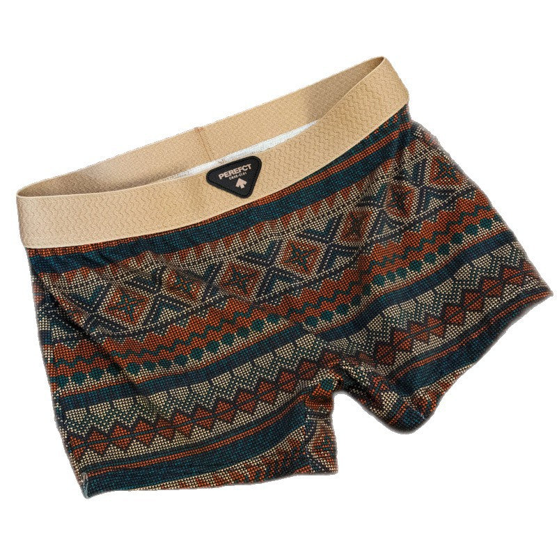 Retro Antibacterial Cotton Mid-rise Breathable Safety Shorts