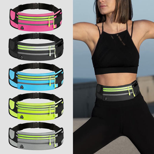Waterproof Double Zippers Waist Bag