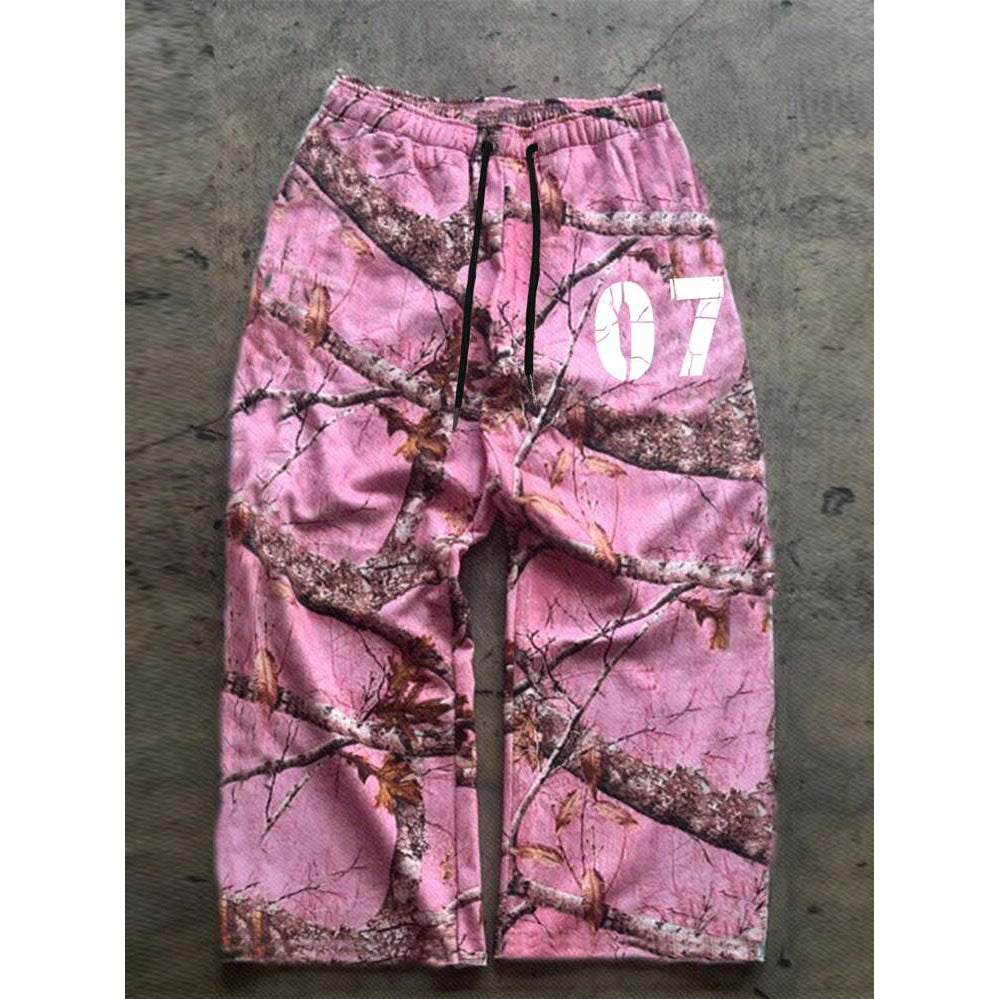 Mens Loose-Fit Straight-Leg Sports Trousers