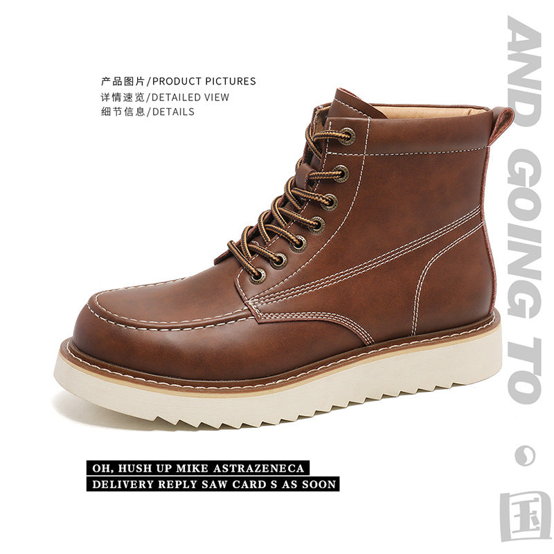 Lace-up Rubber-soled New Mens Boots