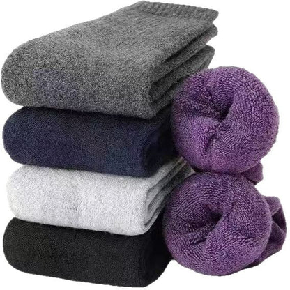 Fleece-lined Thermal Cashmere Socks Mid-length Stockings