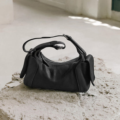 Vegetable-Tanned Full-Grain Leather Crossbody Shoulder Bag