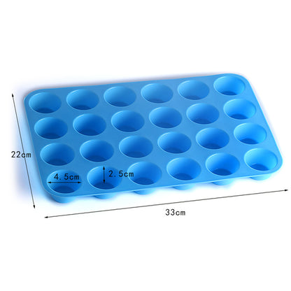 24 holes with round silicone cake mold