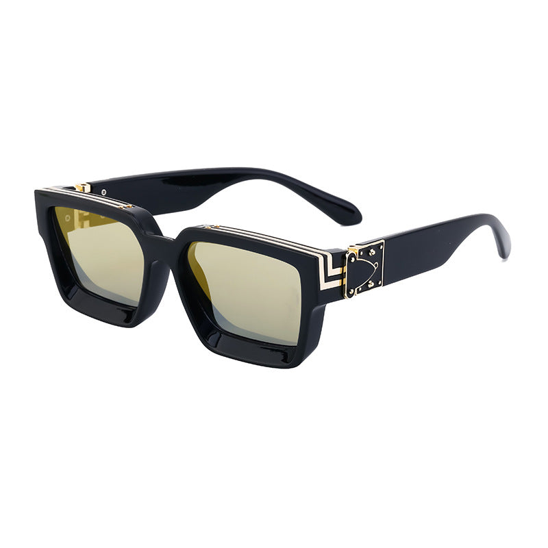 Millionaire Same Style Sunglasses For Men, Fashionable Internet Celebrity Sunglasses For Women, High-End Glasses, Square Frame Sunglasses, Cross-Border