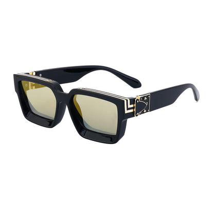 Millionaire Same Style Sunglasses For Men, Fashionable Internet Celebrity Sunglasses For Women, High-End Glasses, Square Frame Sunglasses, Cross-Border