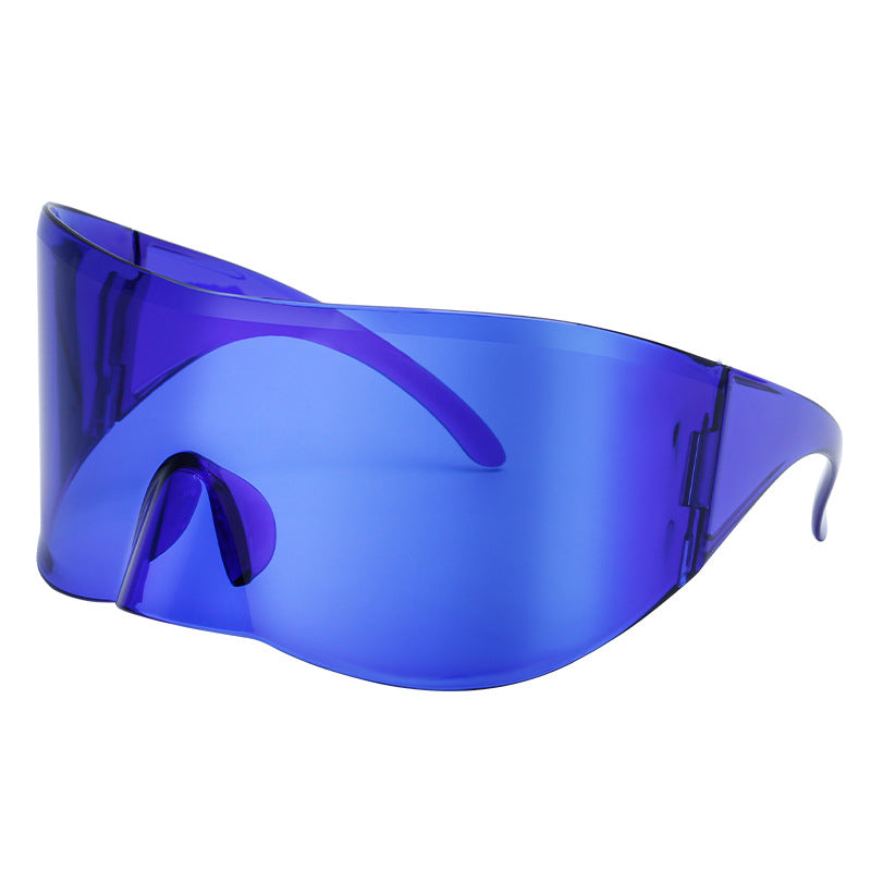 Outdoor Cycling Mercury Sunglasses For Women European And American One-Piece Large Frame Sunscreen Sunglasses For Men Sports Windproof Glasses Shades