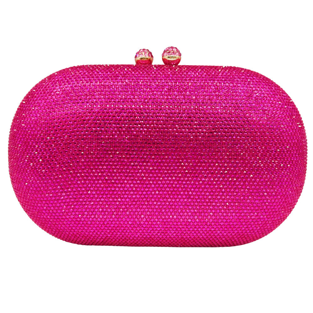 Hot-studded Evening Clutch With A Chain Strap For Banquets