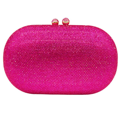 Hot-studded Evening Clutch With A Chain Strap For Banquets