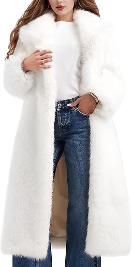 Womens Knee-length Coat With A Lapel And Hidden Buttons
