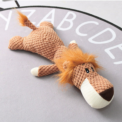 Plush Cartoon Puppy Dog Toy Pet Dog Chew Squeak Toys For Small Dogs Teeth Grinding Pet Products Dog Accessories