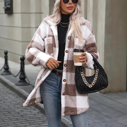 Womens Elegant Faux Fur Coat